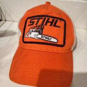Stihl Chainsaw Patch Snapback Trucker Hat White Mesh, CLEAN! K products